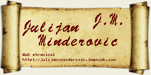 Julijan Minderović vizit kartica